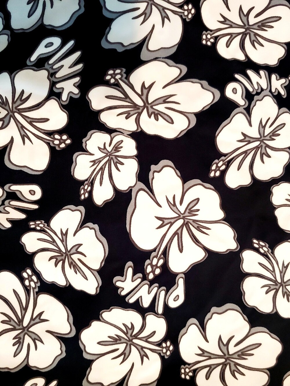 Victoria's Secret Black PINK ,Black and White floral Cover Up, mini skirt - Picture 3 of 5